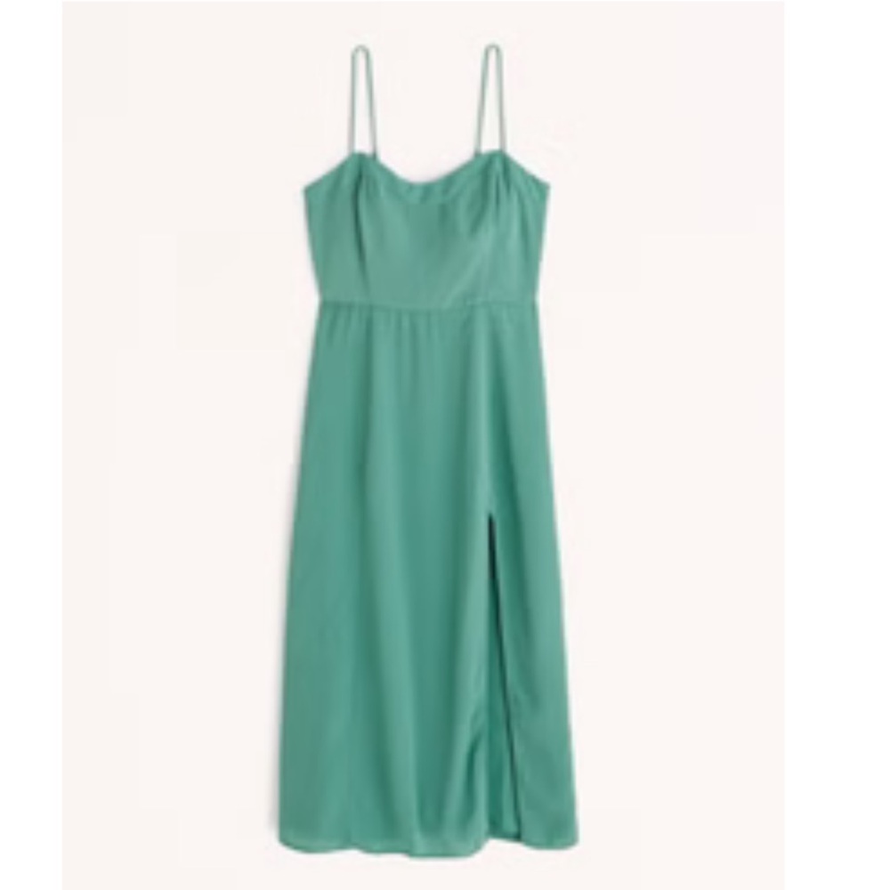 Abercrombie Clean High- Slit Midi Dress